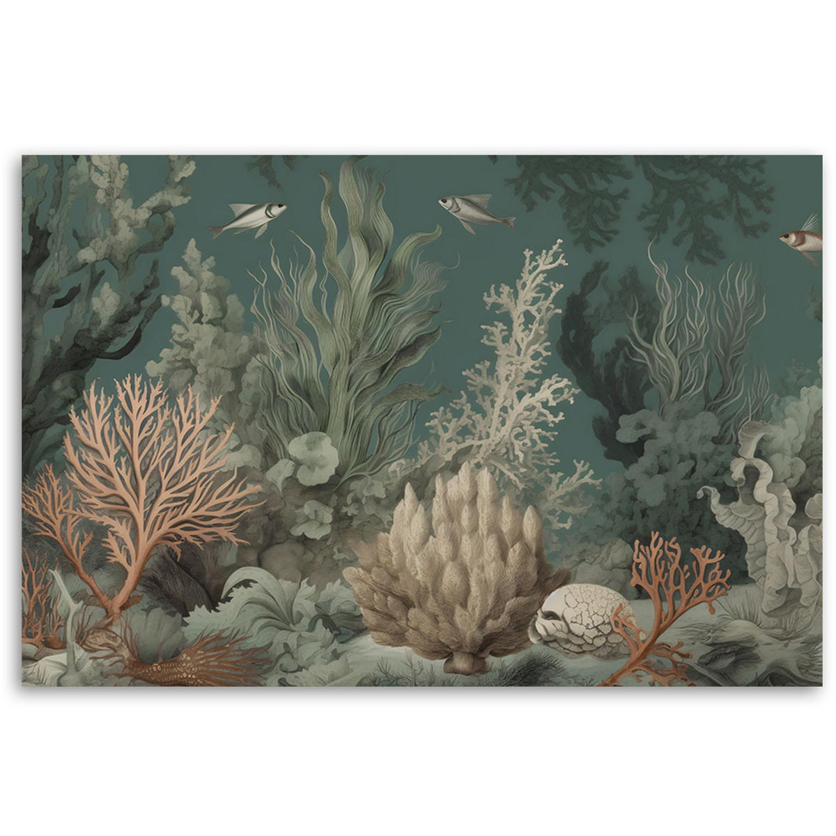 KUNSTDRUCK Grün 120/80 cm - Grün, Textil (120/80cm) - KUNSTLOFT