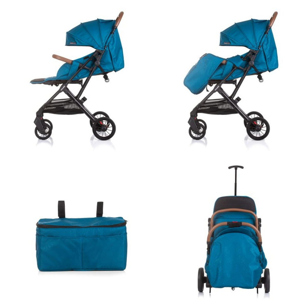 BUGGY Fantasy klappbar blau 5-Punkt-Gurt Fußabdeckung Hinterradbremse - Blau, Metall (80/89/110cm) - Chipolino