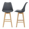 BARSTUHL Lublin 2er-Set - Grau, Holz (48/105/58cm) - [en.casa]