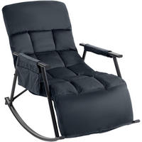 SCHAUKELSTUHL Samt schwarz - Schwarz, Textil/Metall (61/66/100cm) - CLP