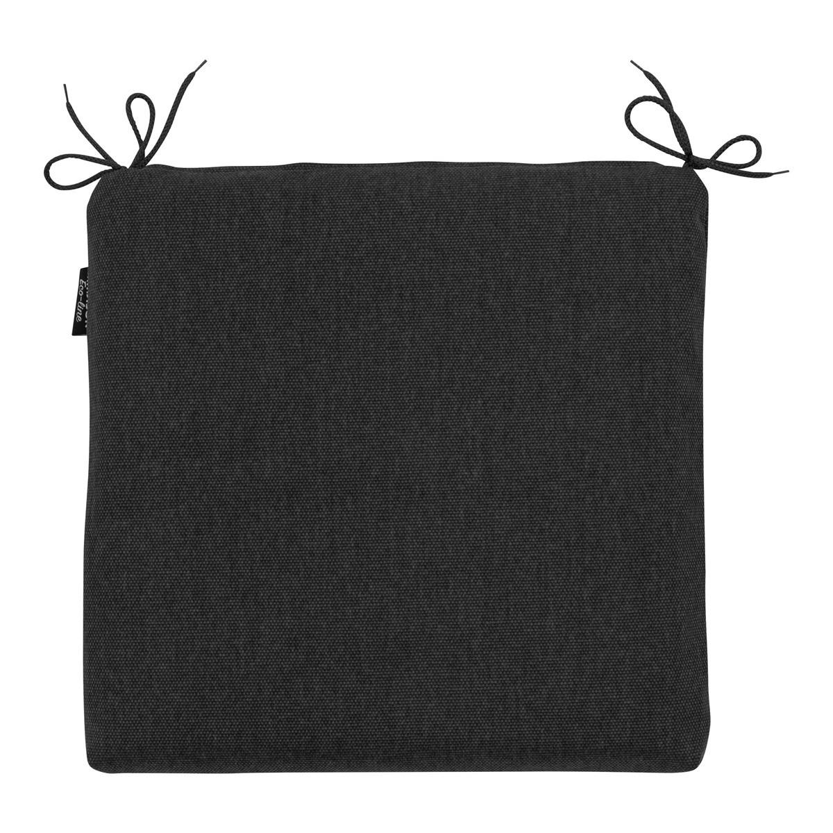 SITZKISSEN Canvas 40/40 cm 4er-Set - Schwarz, Textil (40/4/40cm) - Madison