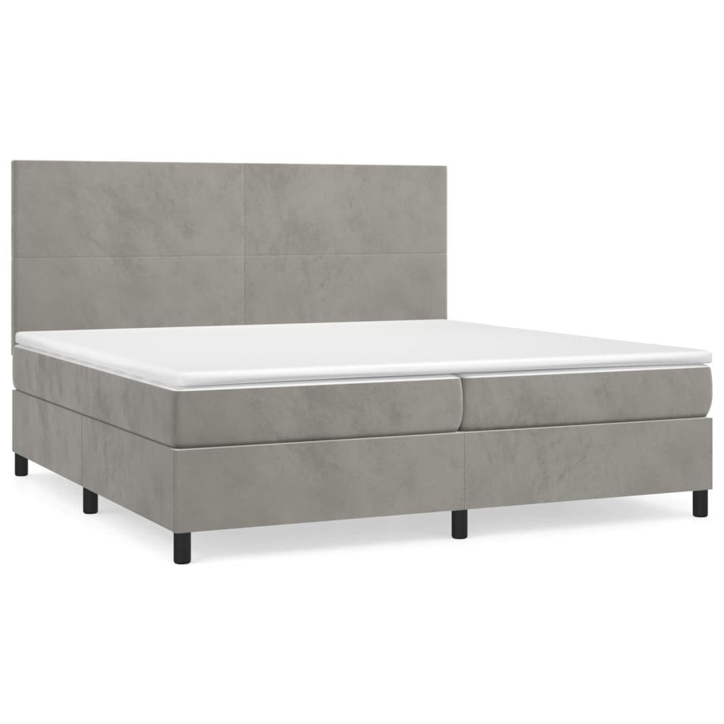 vidaXL Boxspringbett Grau 200x203 cm