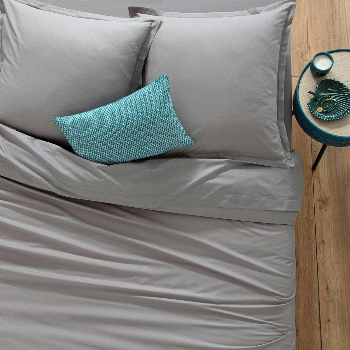 BETTLAKEN mit Gummizug 160/200 cm - Grau, Naturmaterialen (200/160cm) - Atmosphera Createur d´interieur