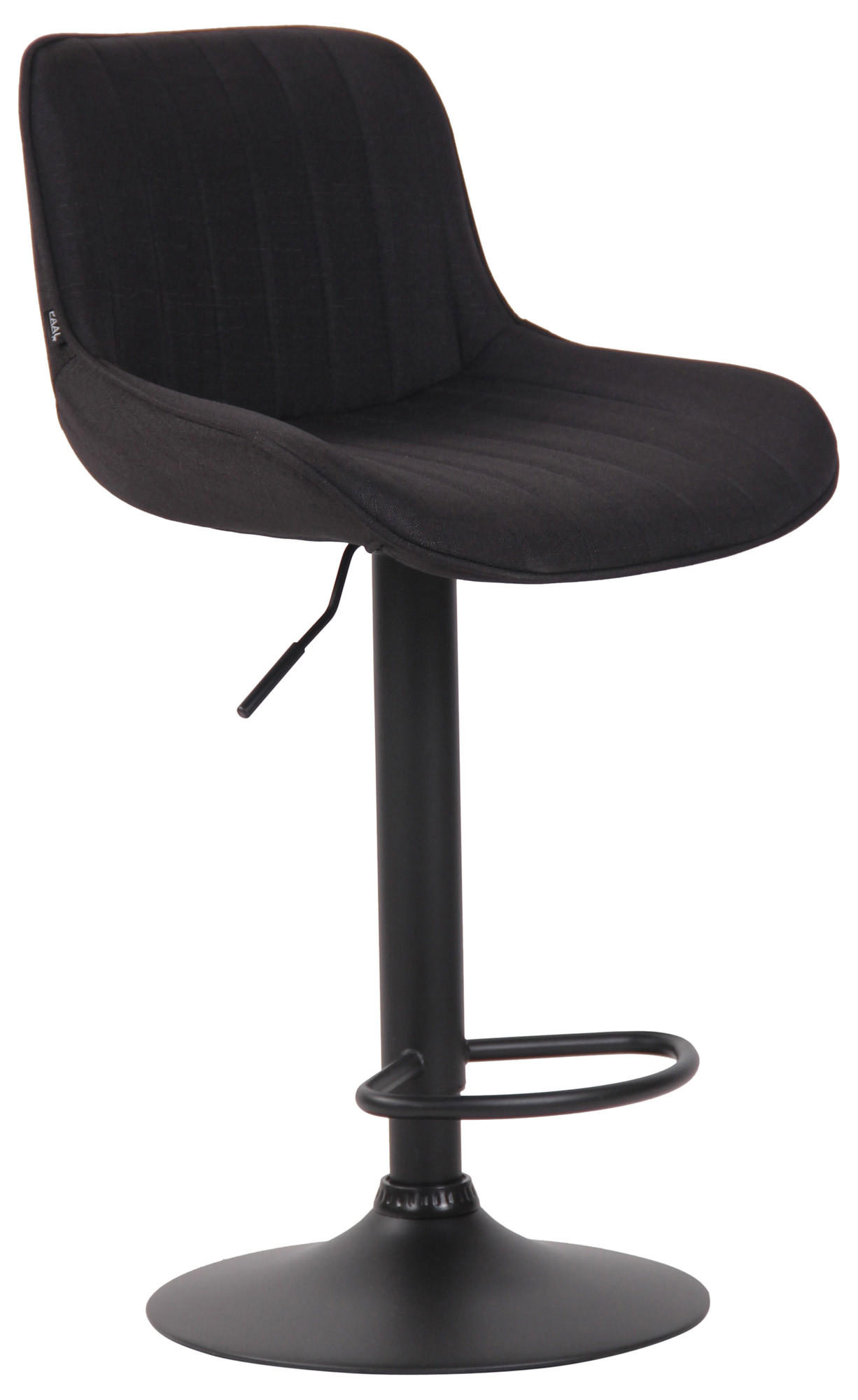 BARHOCKER Stoff schwarz - Schwarz, Textil/Metall (50/86/50cm) - CLP
