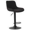 BARHOCKER Stoff schwarz - Schwarz, Textil/Metall (50/86/50cm) - CLP