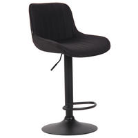 BARHOCKER Stoff schwarz - Schwarz, Textil/Metall (50/86/50cm) - CLP
