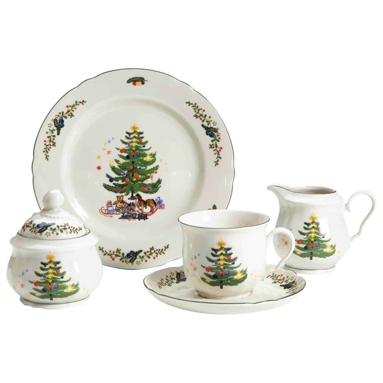 KAFFEESERVICE Marieluise Weihnachten bunt 20er Set - Multicolor, Keramik (1/1/1cm) - Seltmann Weiden