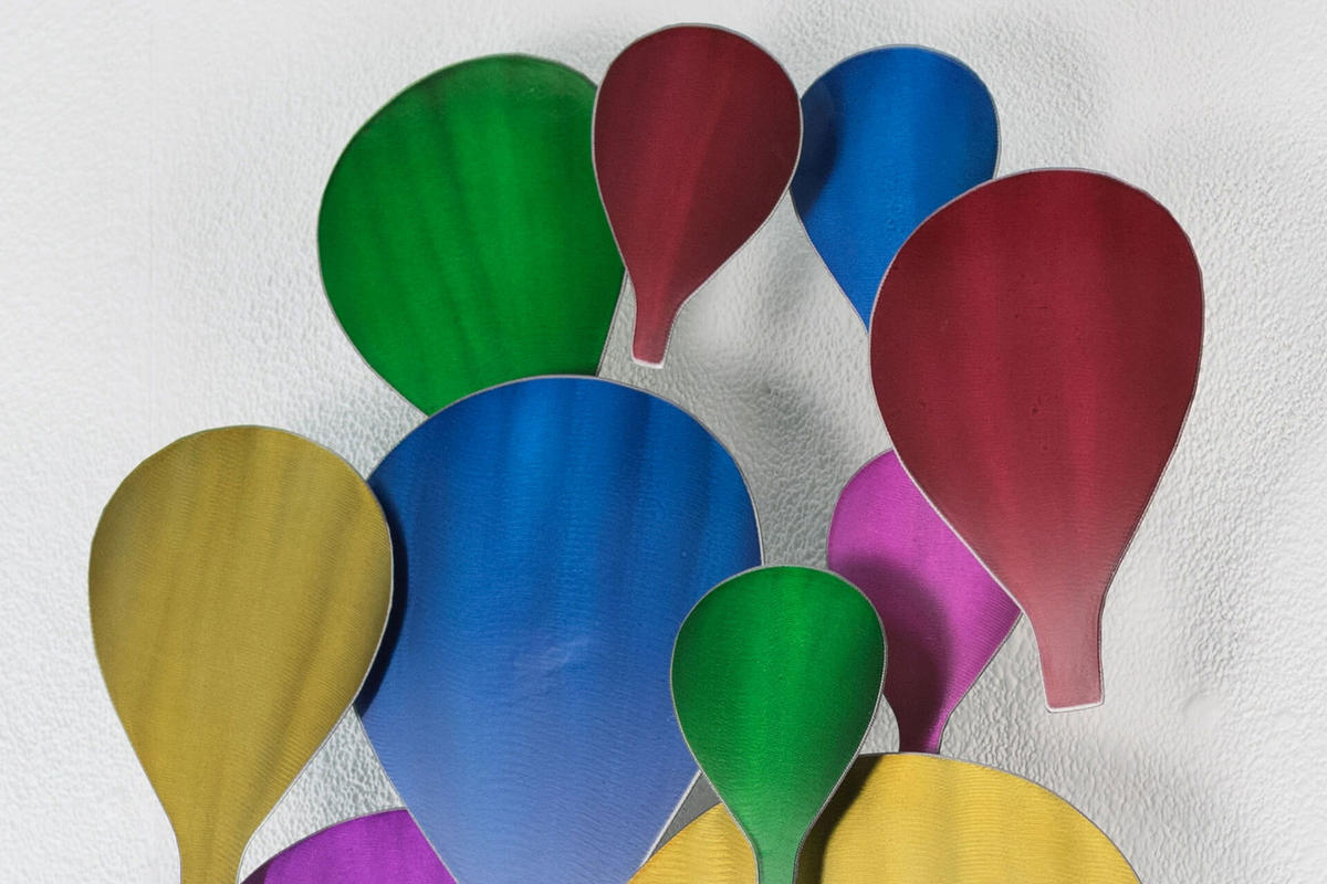 WANDDEKO Bunt 46/92 cm - Multicolor, Metall (3.47/92/7cm) - KUNSTLOFT