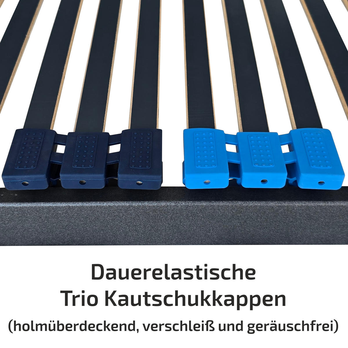 LATTENROST 42 Leisten Starr 140x200 cm 8,5 cm Hoch Schulterkomfortzone 7-Zonen - Anthrazit/Schwarz, Holz (140/200cm) - Matratzen Perfekt