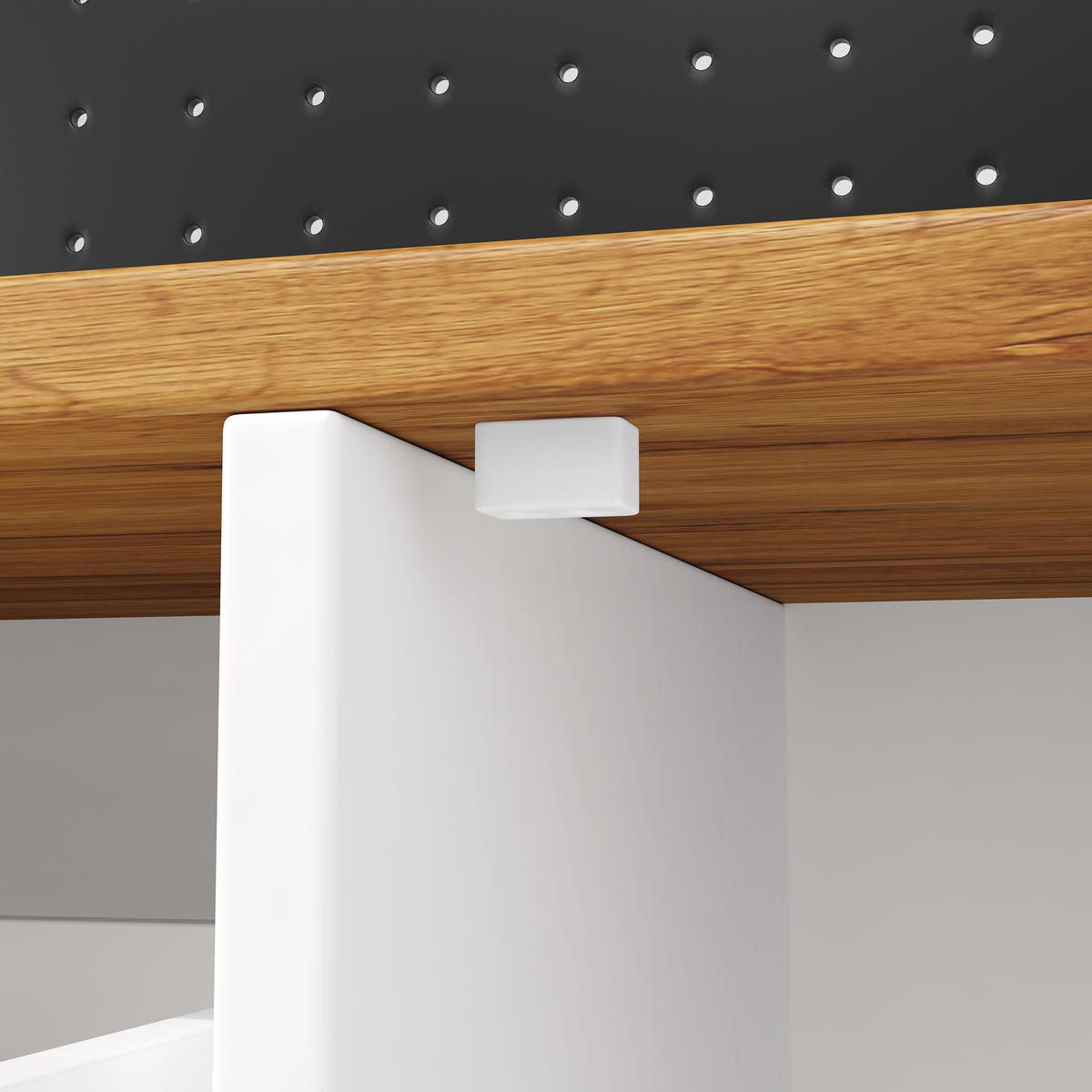 GESCHIRRSCHRANK aus MDF & Glas 145x39x171 cm in Weiß mit APP-LED - Weiß, Holzwerkstoff (145/171/39cm) - Modfu