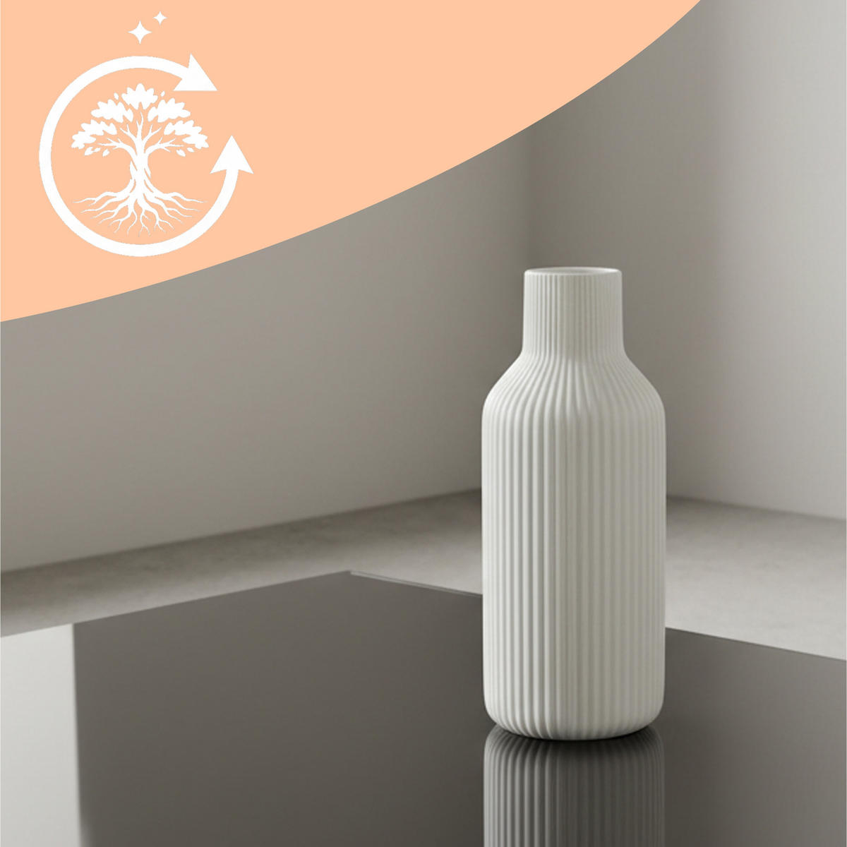 VASER Vita 3-pack - Vit, Keramik (20cm) - Relaxdays