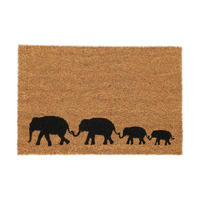FUSSMATTE - Hellbraun, Kunststoff/Textil (60/40cm) - Relaxdays