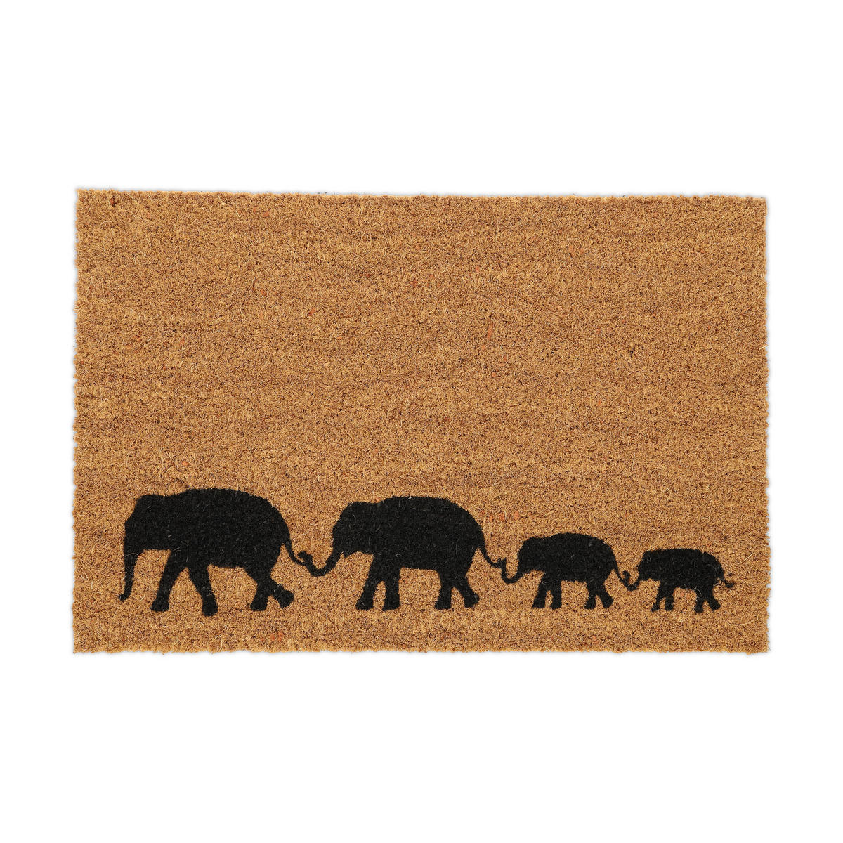 FUSSMATTE - Hellbraun, Kunststoff/Textil (60/40cm) - Relaxdays