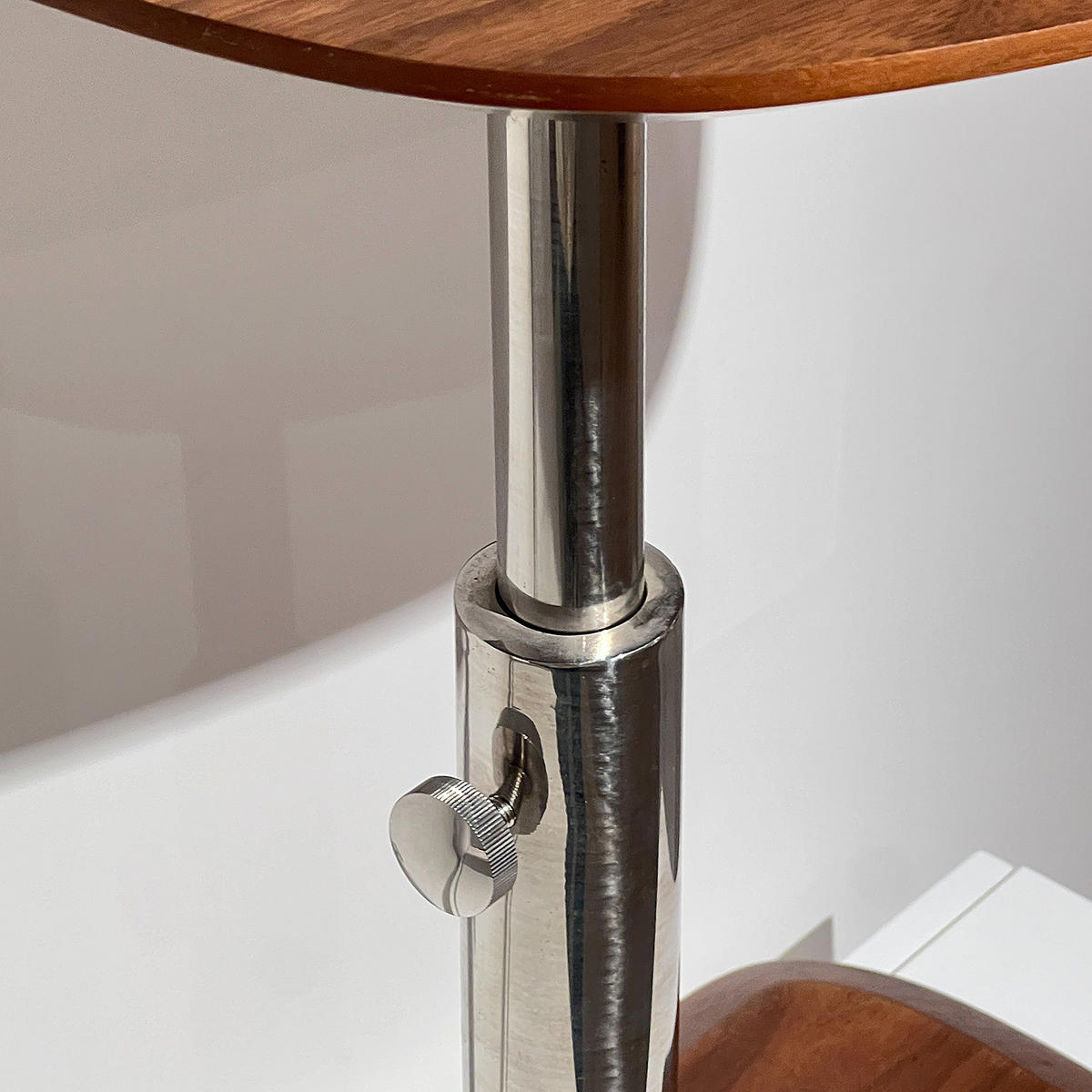 BEISTELLTISCH - höhenverstellbar, Echtholzfurnier / Metall - Walnussfarben, Holzwerkstoff (35/48/68cm) - home24