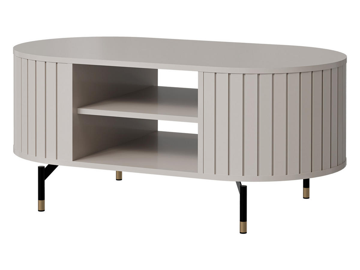 COUCHTISCH Zante 06 - Kaschmir/Goldfarben, Holzwerkstoff/Metall (56/105/47cm) - MIRJAN24