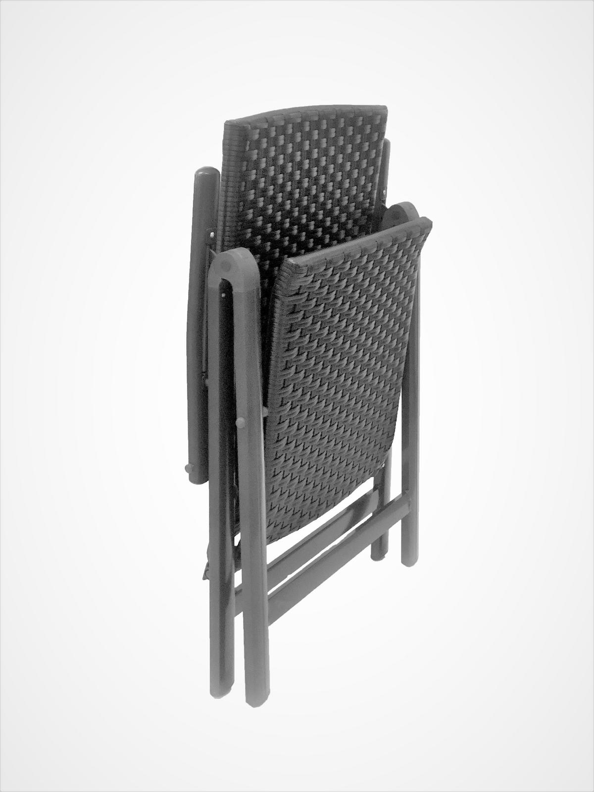 KLAPPSESSEL Sessel Gartensessel Sessel Palma Graphit - Graphitfarben, Metall (60/110/78cm) - Sedex
