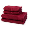 FROTTIERSET Vienna Style Supersoft 4-teilig - Dunkelrot, Textil (50/100cm) - Vossen
