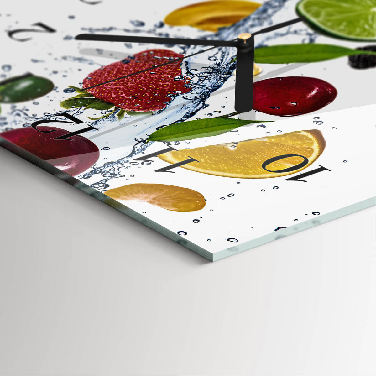 WANDUHR 30x60 cm - Gras - Multicolor, Glas (30/60/0.4cm) - TULUP