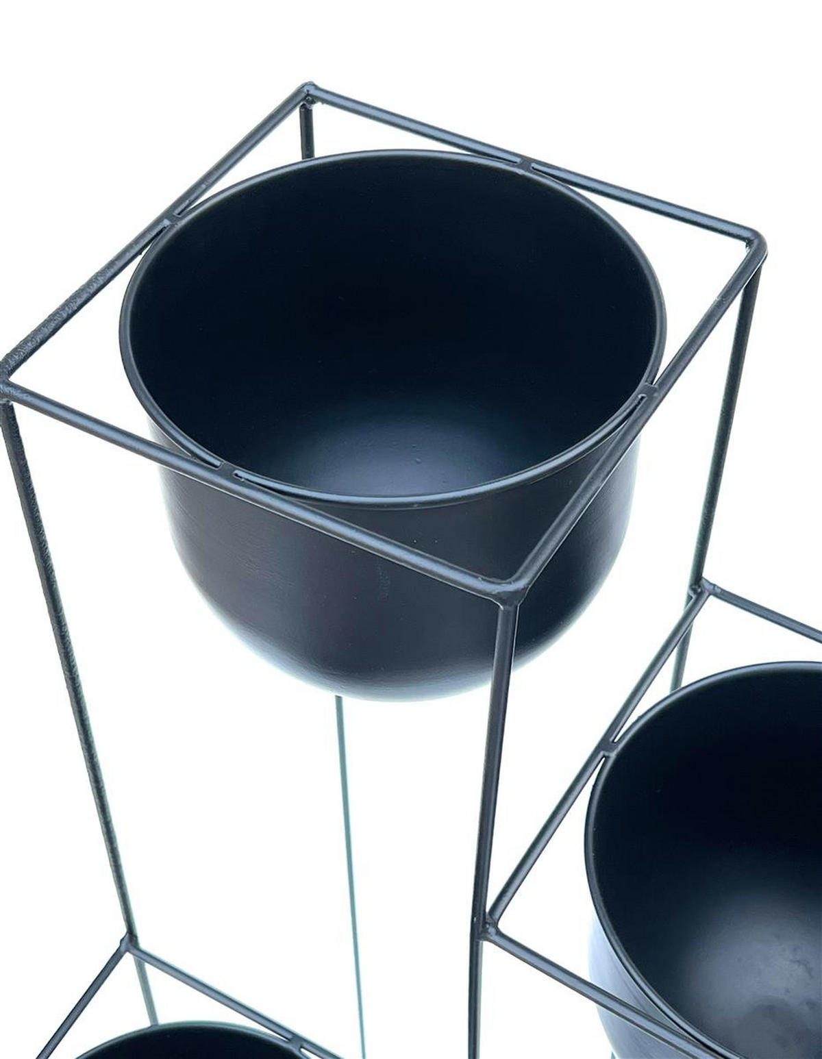 BLUMENTREPPE Metall Schwarz 38/38/90 cm - Schwarz, Metall (38/90/38cm) - DanDiBo