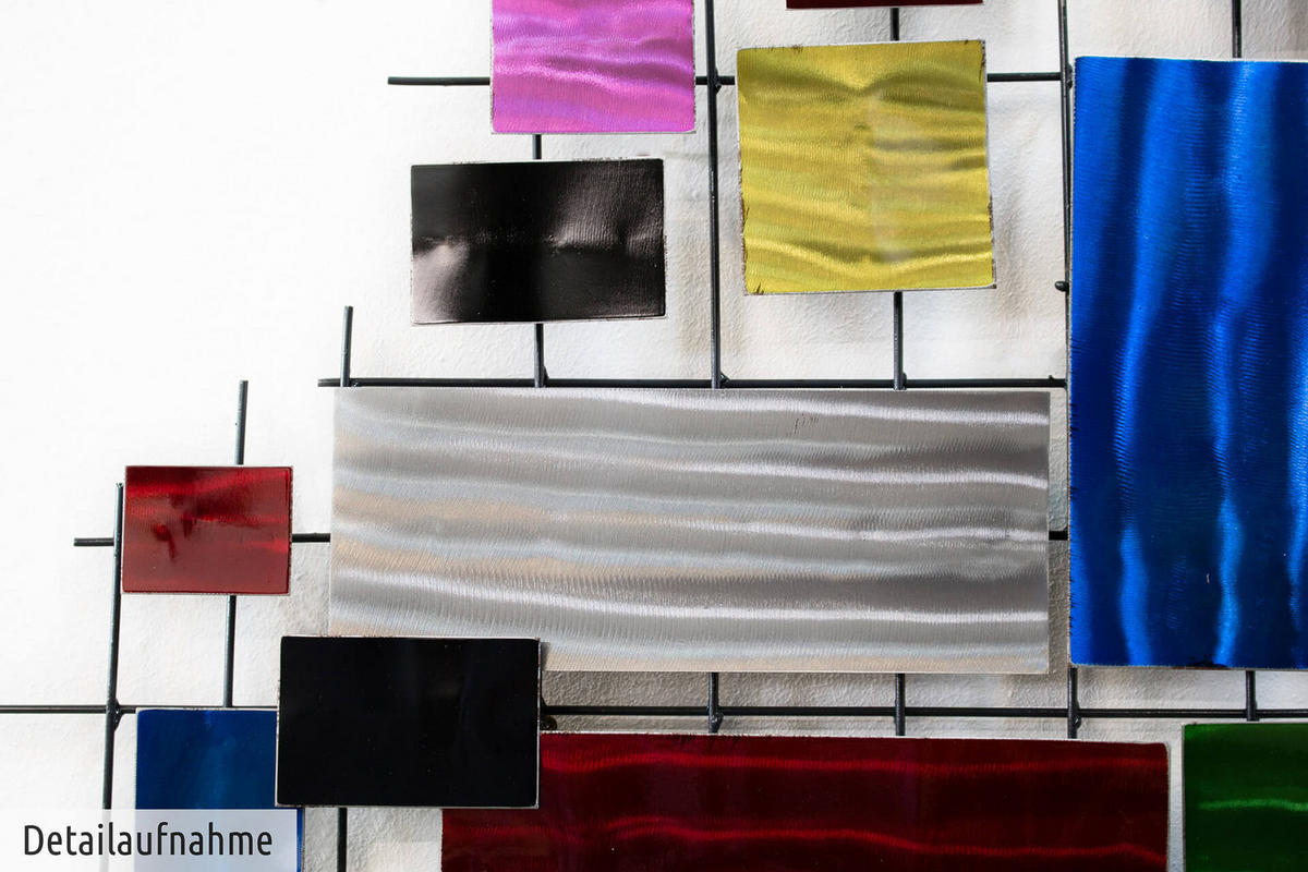WANDDEKO Bunt 111/78 cm - Multicolor, Metall (3/78/5cm) - KUNSTLOFT