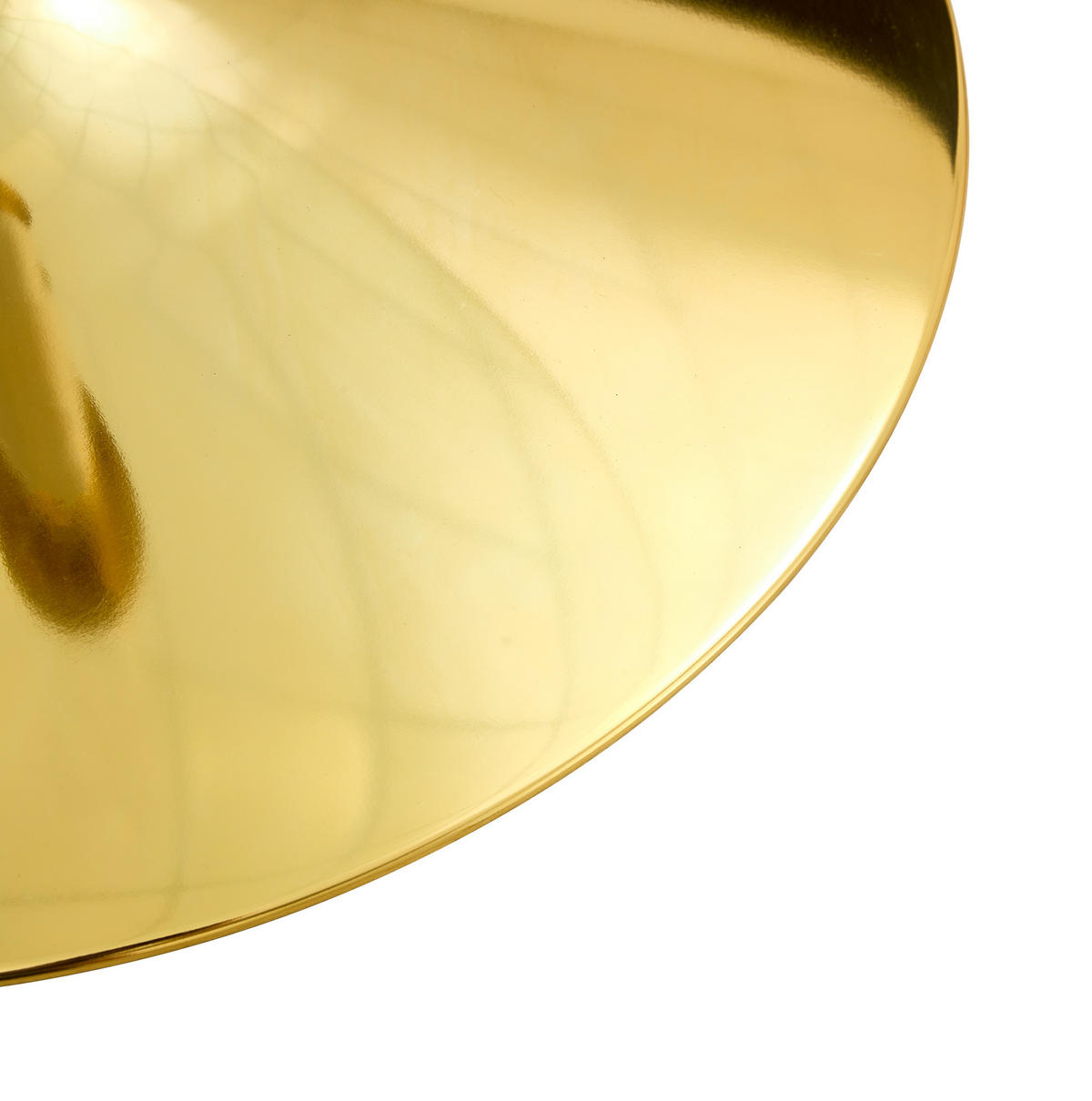 RUNDER Bartisch 89/89 cm aus Glas mit Metallgestell in Gold, Höhe 92 cm - Goldfarben, Holzwerkstoff (89/89/92cm) - BEAOK
