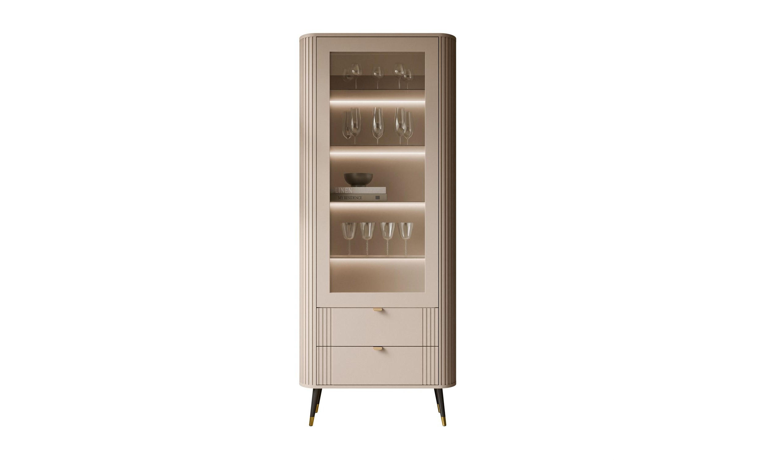 Lookway Vitrine Kaschmir 78x192x40 cm