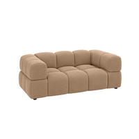 POHOVKA 2místná, velurová tkanina Bluvel, Latte, Averro - kapučínová, dřevo (200/70/96cm) - Kaiser Möbel