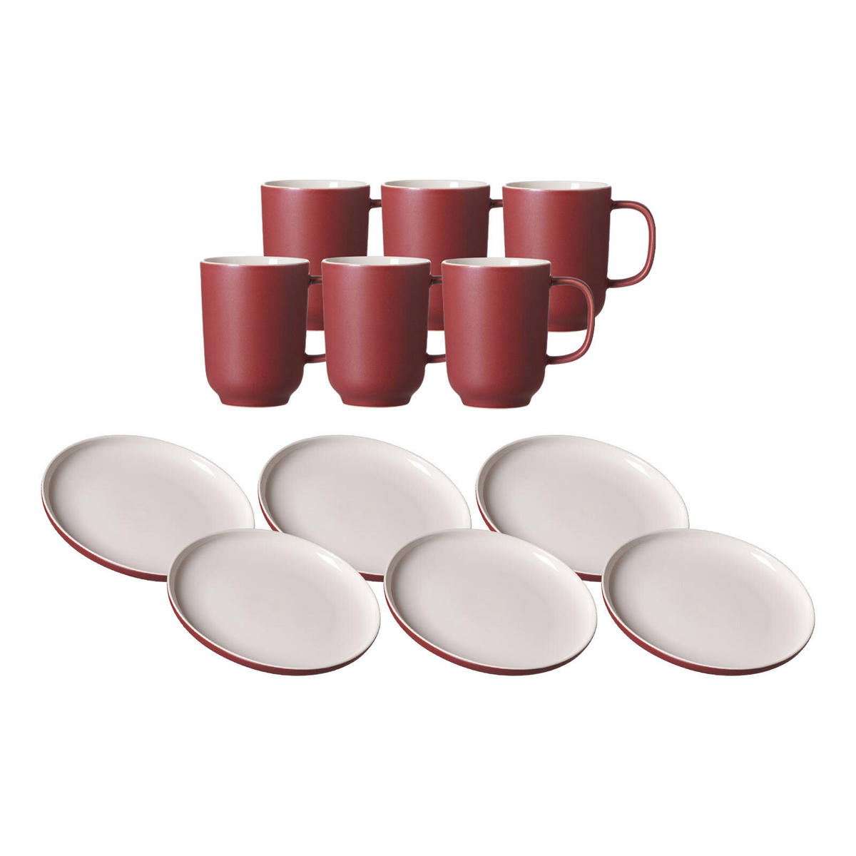 KAFFEESERVICE Jasper beere 12er Set - Beere, Keramik (1/1/1cm) - Ritzenhoff Breker