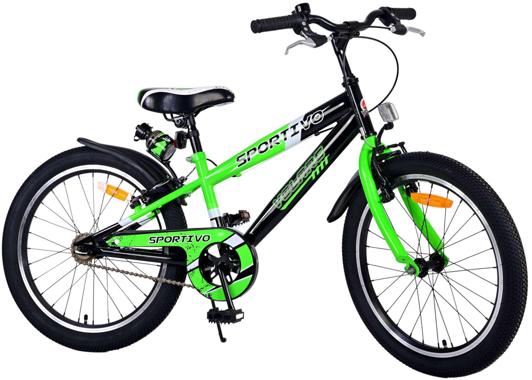 KINDERFAHRRAD Sportivo - Jungen - 20 Zoll - 2 Handbremsen - Grün - Grün, Metall (60cm) - TPFSports