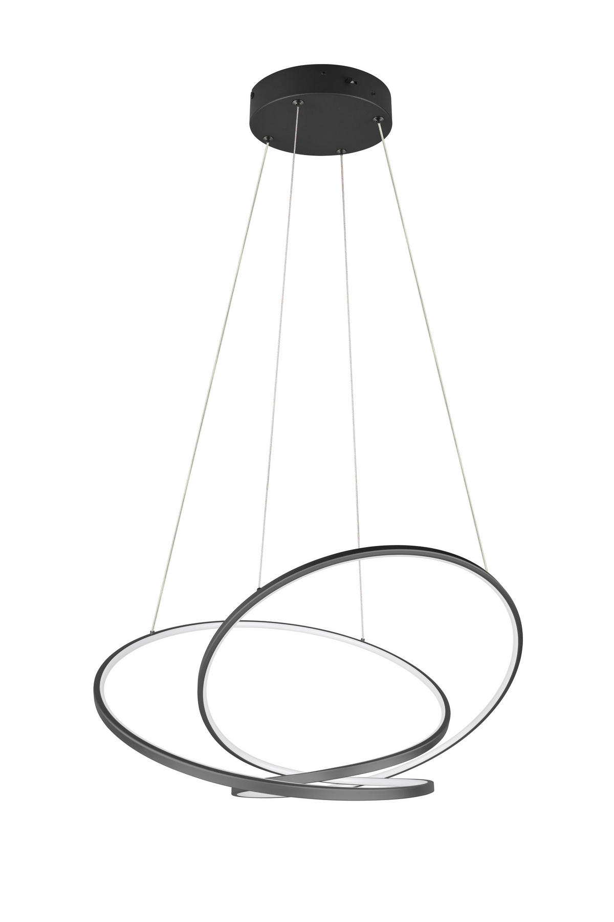 HÄNGELAMPE DARVIN - Schwarz - 0/0/150 cm - Schwarz, Metall (84/84/150cm) - Trio Leuchten