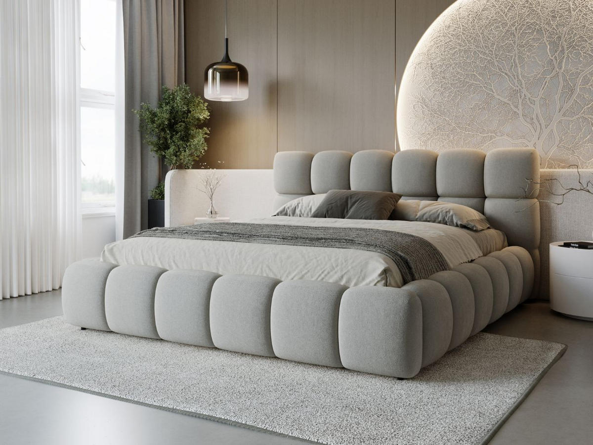 POLSTERBETT Modo 180x200 Grau - Grau, Textil (180/200cm) - Graingold