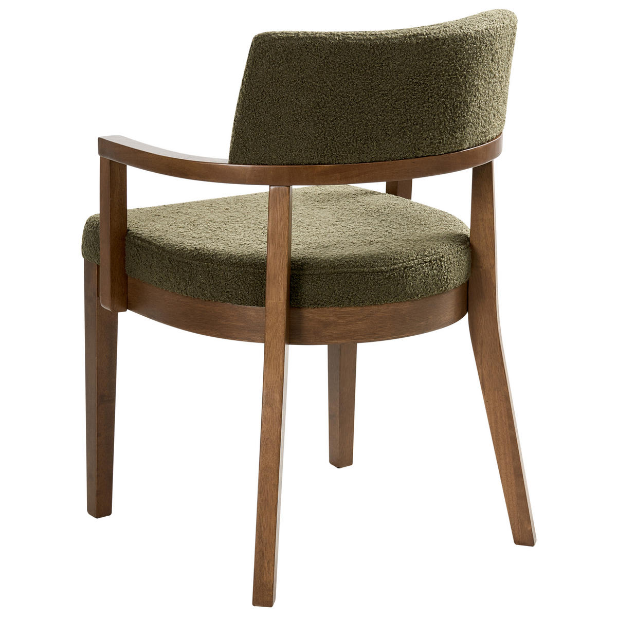 ESSZIMMERSTUHL 2er-Set Grün Dalbo - Dunkelbraun/Grün, Textil (59/82/56cm) - Beliani