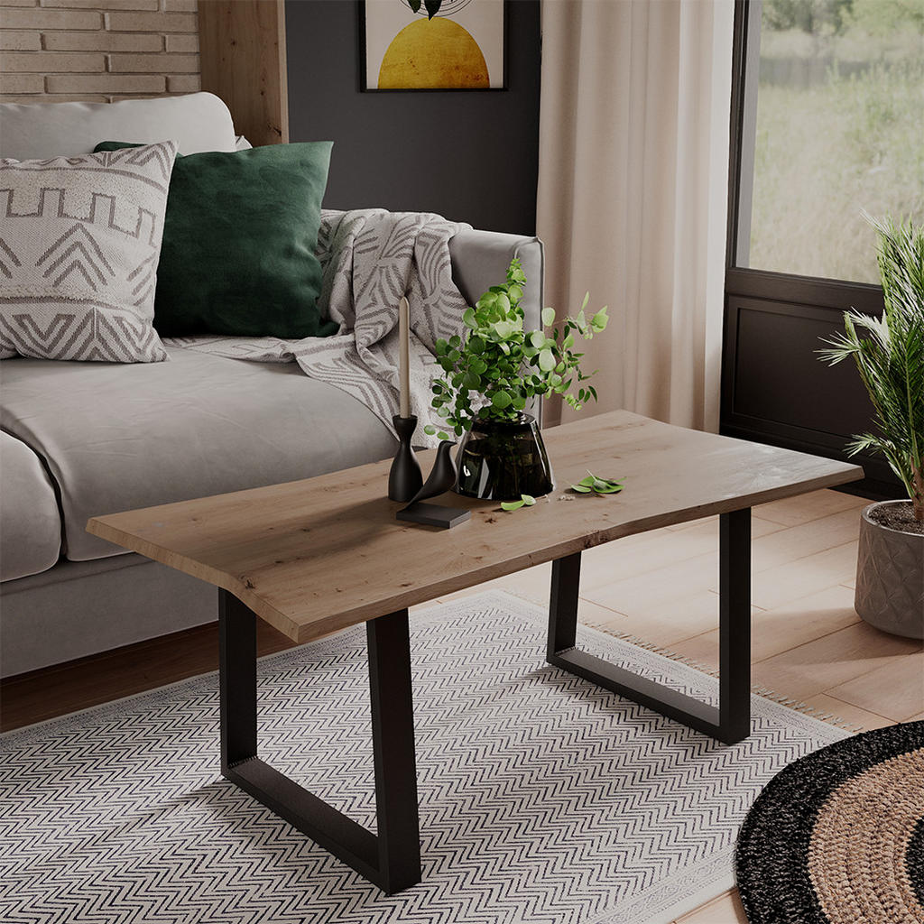 Thumbnail - Vicco Couchtisch, Hellgrau, Holzwerkstoff, Rechteckig, 100x40x50 cm, Wohnzimmer, Wohnzimmertische, Couchtische