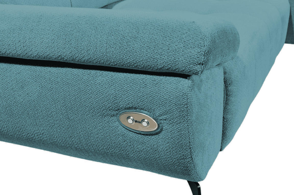 ECKSCHLAFSOFA mit Schlaffunktion & elektrischer Sitztiefenverstellung - Silberfarben/Zinkfarben, Holz/Holzwerkstoff (170/297cm) - ed exciting design