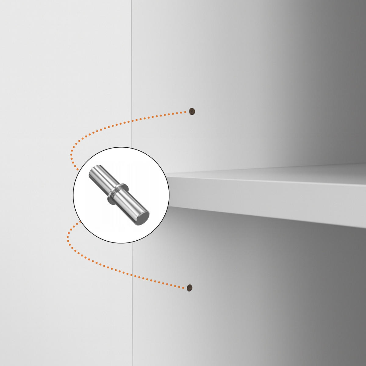 DREHTÜRENSCHRANK Gava mit vier, glatten Türen, Weiß - Weiß, Holzwerkstoff (200/200/51cm) - Beautysofa