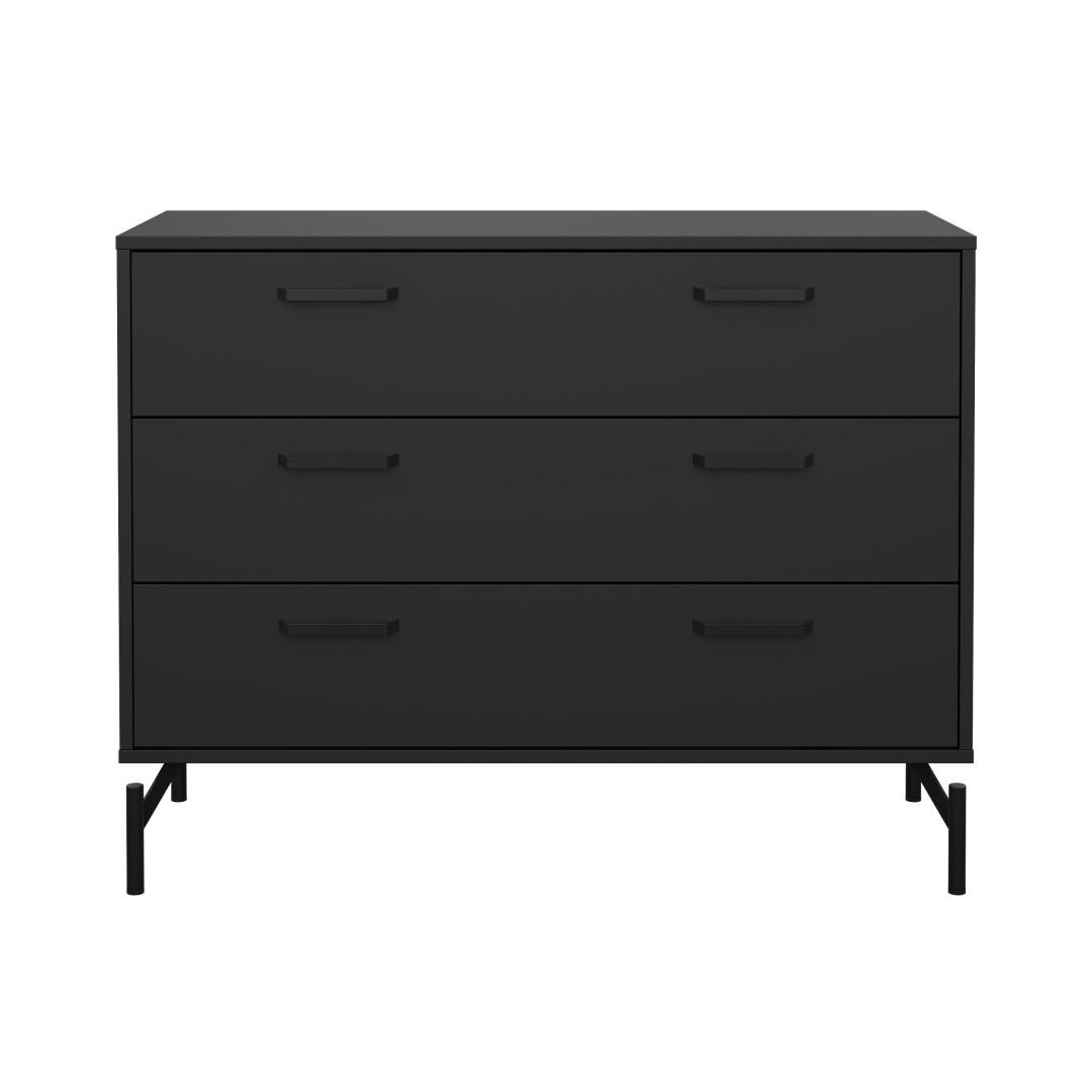KOMMODE, Dana, Schwarz, Holzwerkstoff, 99 x 40 x 77 cm - Schwarz, Holzwerkstoff (99/77/40cm) - ebuy24