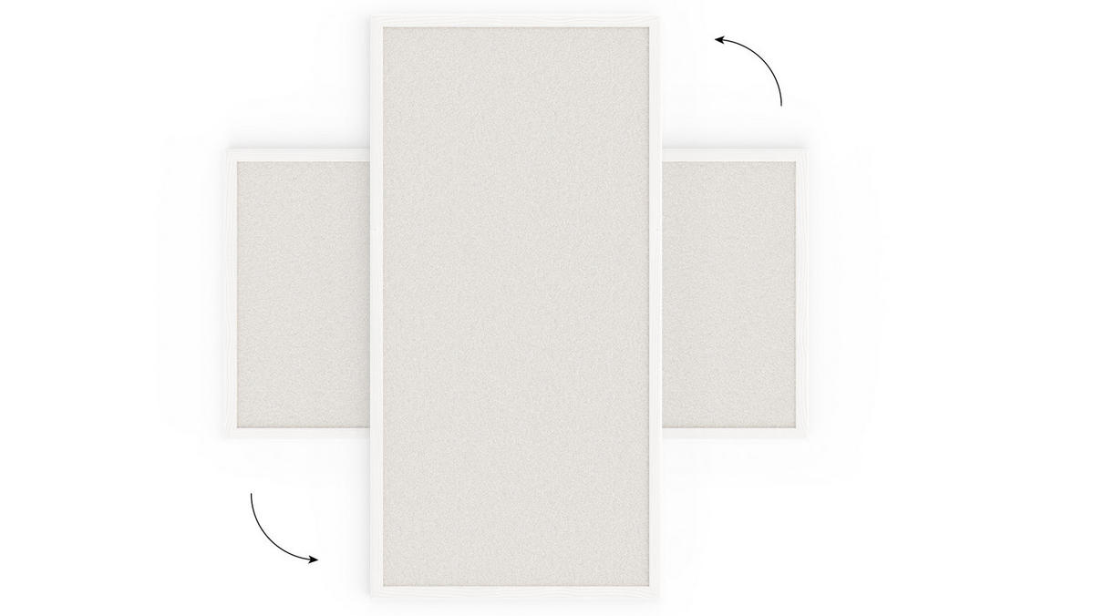 PINNWAND, Korktafel in weiß, 80x40 cm, Holzrahmen - weiß lackiert - Weiß, Holz (80/40/1.5cm) - ALLboards