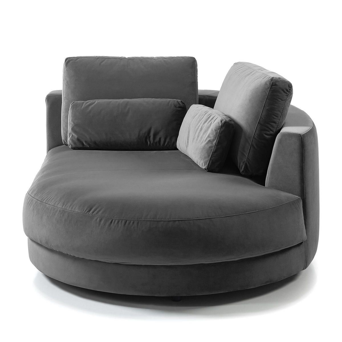 MODULLONGCHAIR - Grau, Textil (129/74/167cm) - home24