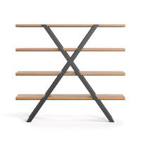 REGAL Lax aus massivem Eichenholz - Eichefarben/Naturfarben, Holz (180/160/43cm) - Danzz