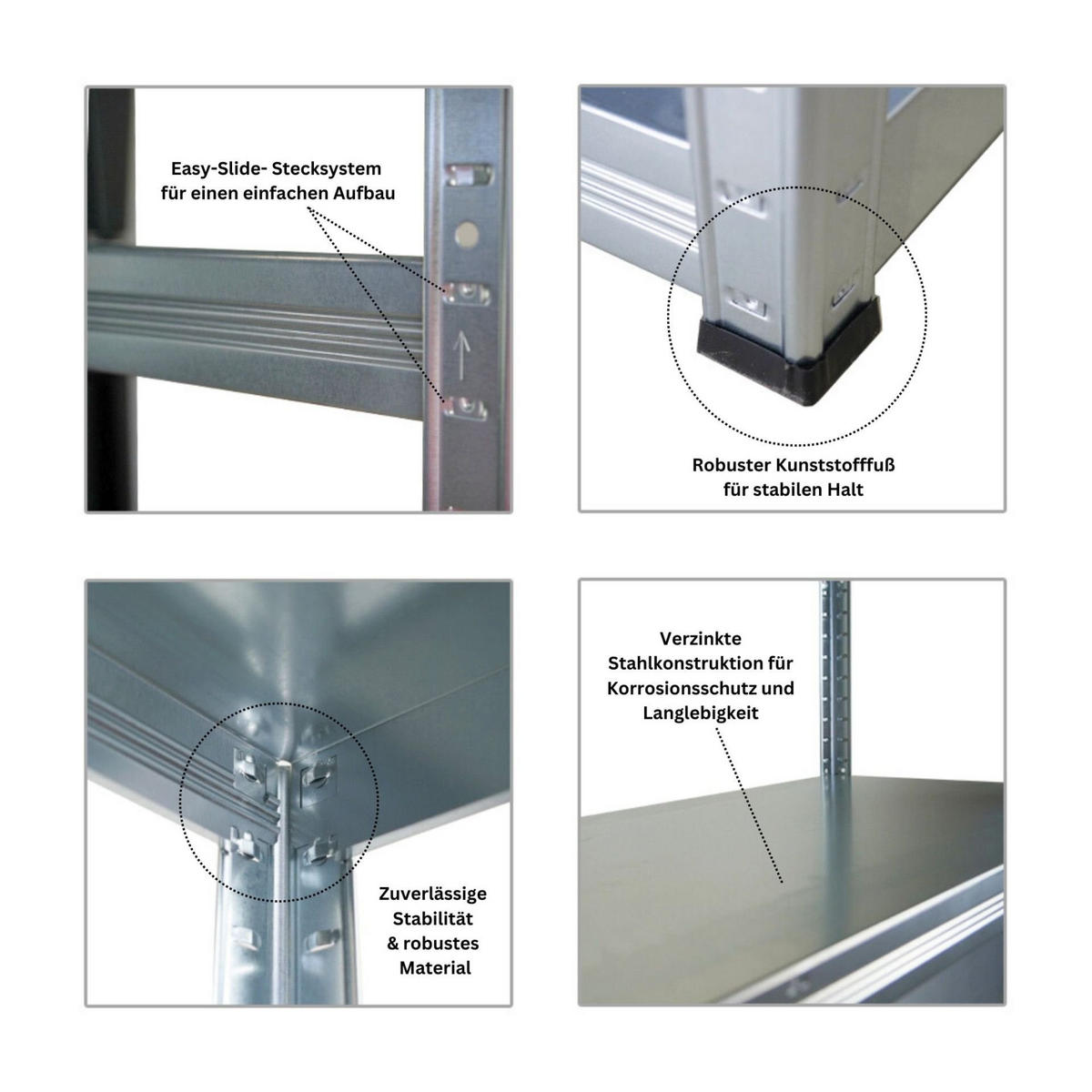 SCHWERLASTREGAL 2er-Set Steel Eagle 180x120x40 cm Fachlast 130kg Verzinkt - Silberfarben, Metall (240/180/40cm) - PROREGAL
