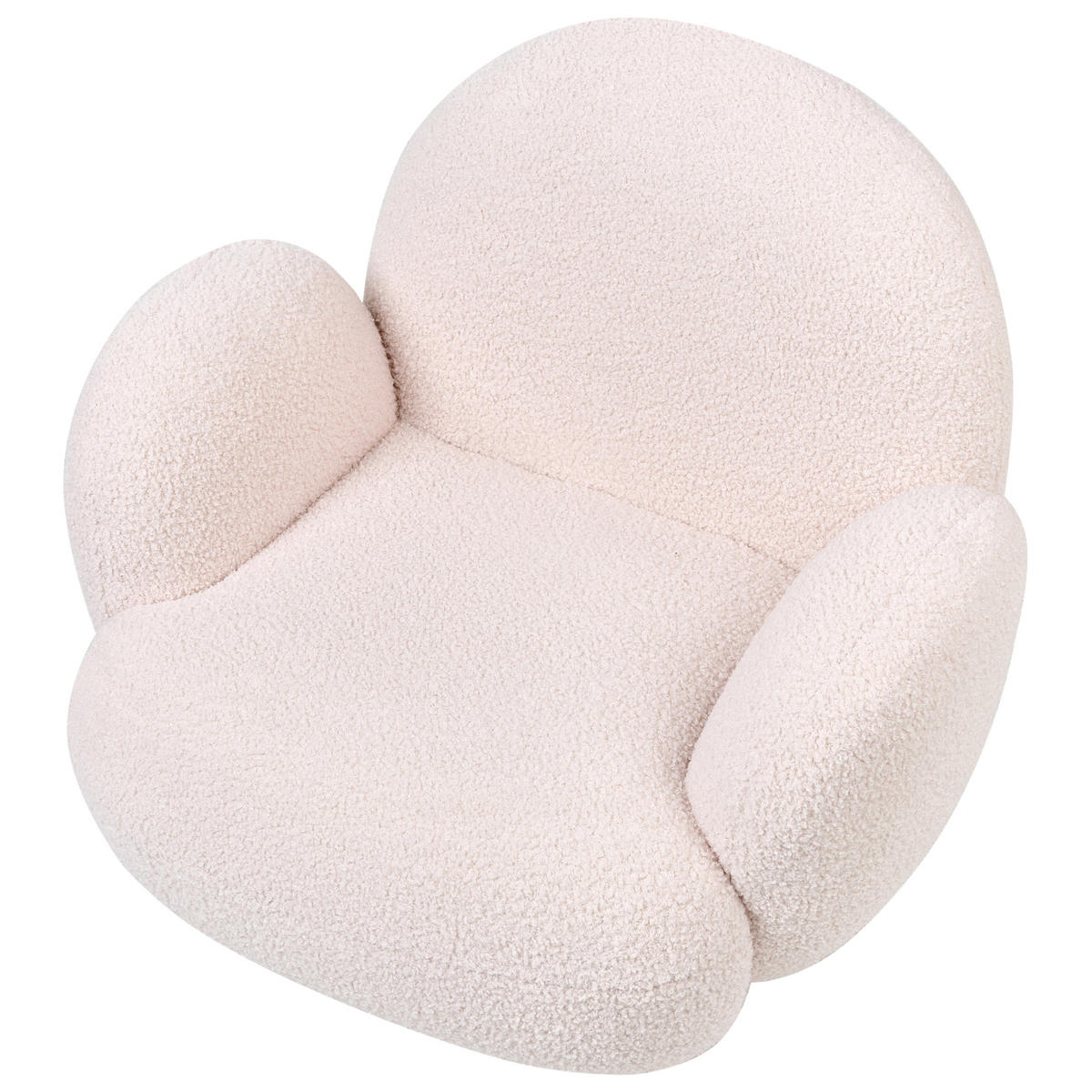 KINDERSESSEL Bouclé Pastellrosa Hem - Pink, Textil (64/55/55cm) - Beliani