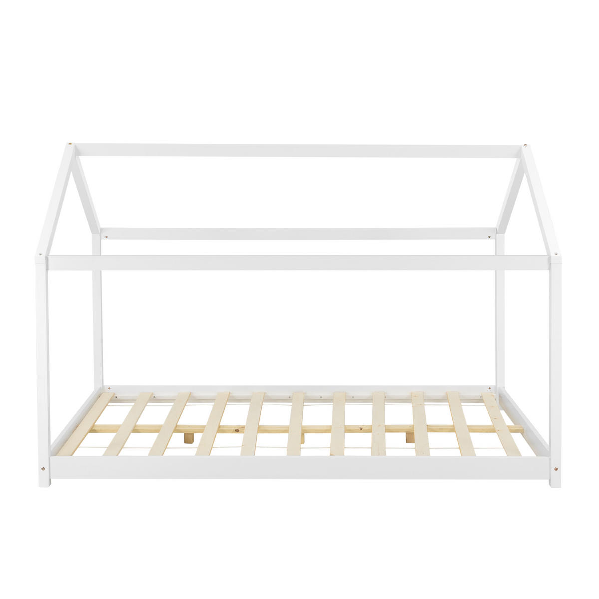 HAUSBETT Cerro - Weiß, Holz (120/200cm) - [en.casa]