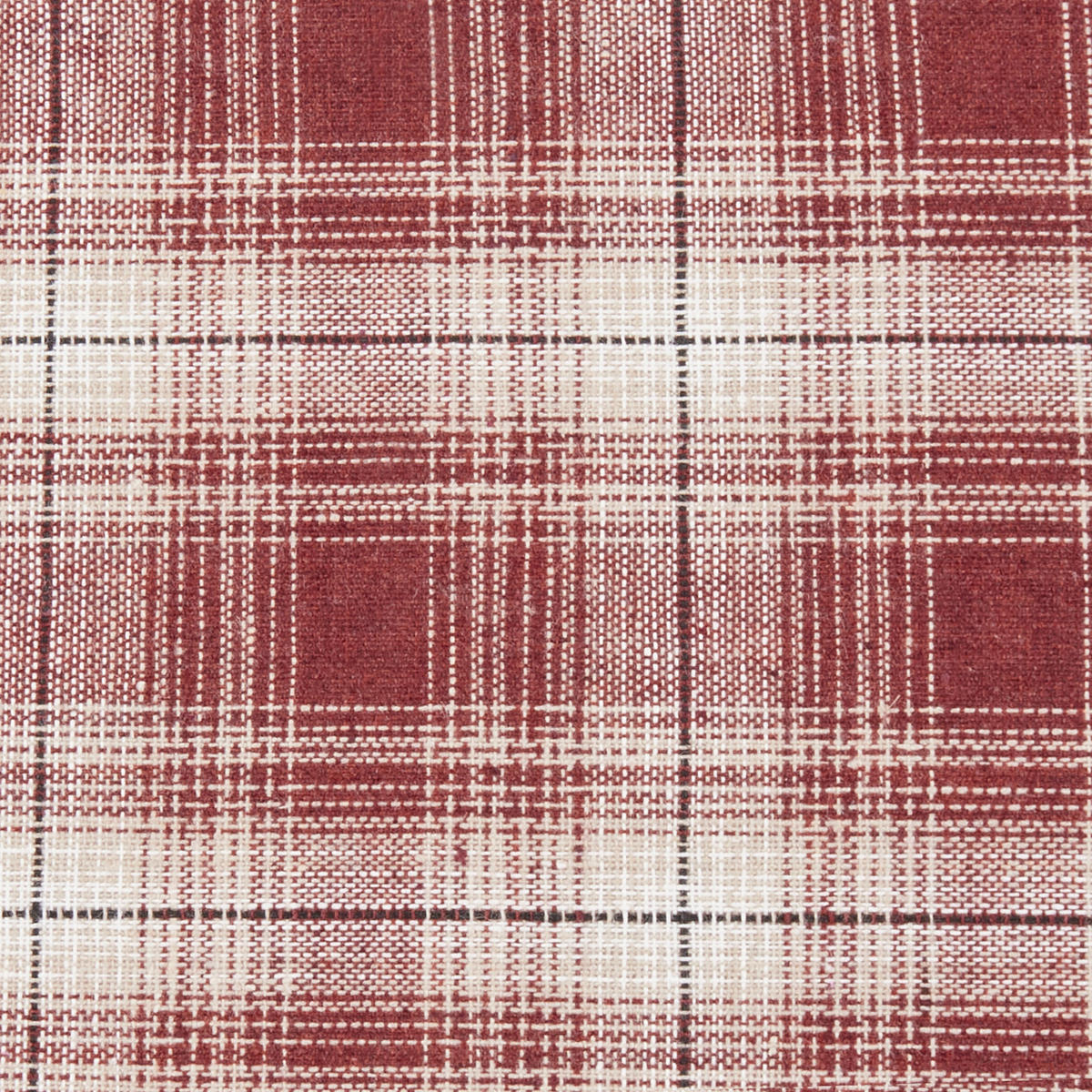 DEKOKISSEN 2er-Set Dunkelrot 45/45 cm Brookies - Beige/Schwarz, Textil (45/45cm) - Beliani