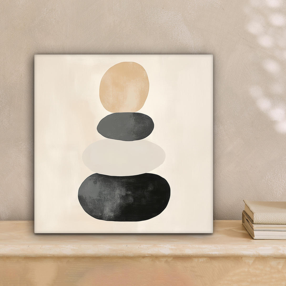 LEINWANDBILD Japandi - Wabi sabi - Beige 20x20 cm - Taupe, Textil (20/20cm) - MuchoWow