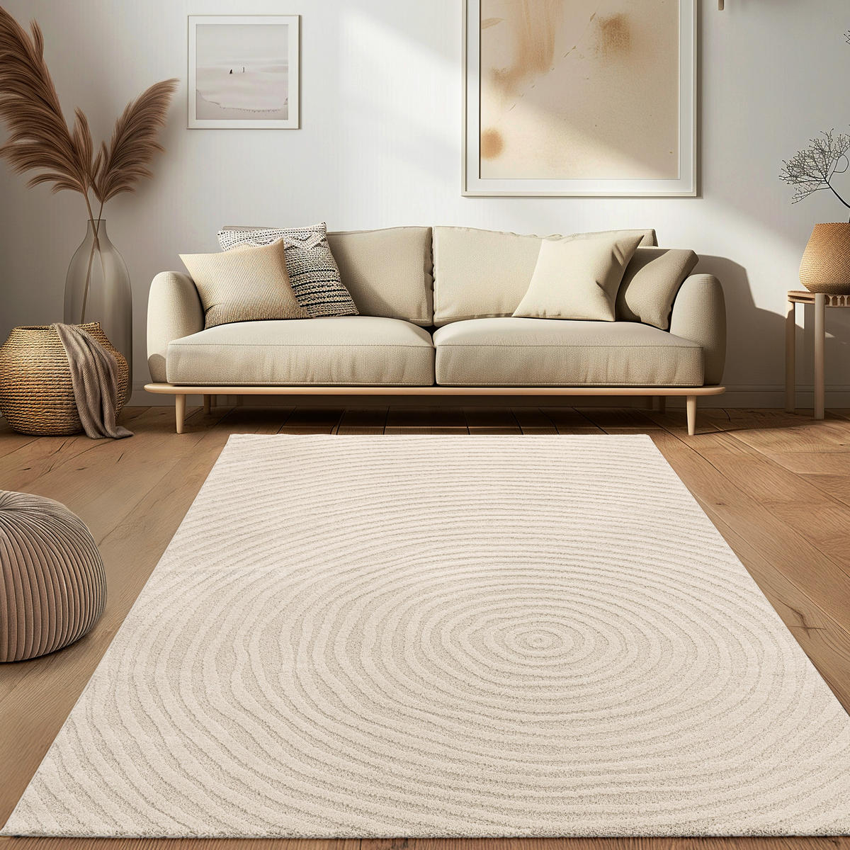 KURZFLORTEPPICH 240/330 cm Aura 703 - Creme, Textil (240/330cm) - Paco Home