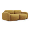 3-SITZER SOFA Chenille Stoff Gelb - Currygelb/Gelb, Holz/Textil (190/73/95cm) - Makamii