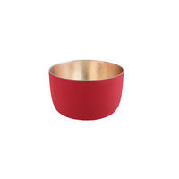 TEELICHTHALTER Madras S, Eisen, Rot Matt / Gold, H 5 cm - Rot, Metall (5cm) - Gift Company
