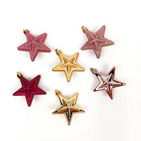 WEIHNACHTSBAUMSCHMUCK Sterne Kunststoff 6er-Set - Multicolor, Kunststoff (3/6.5/6.3cm) - Atmosphera Createur d´interieur