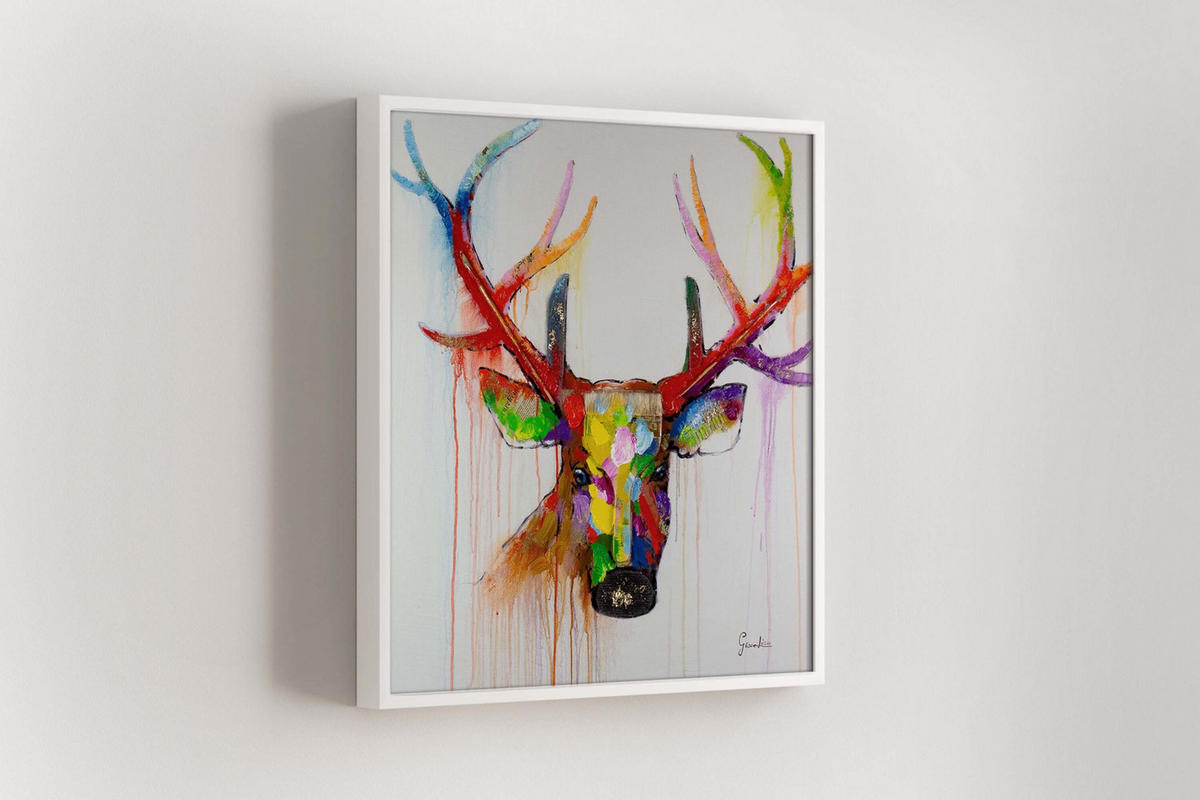 ÖLGEMÄLDE 80/80 cm - Multicolor, Holz/Textil (80/80cm) - KUNSTLOFT
