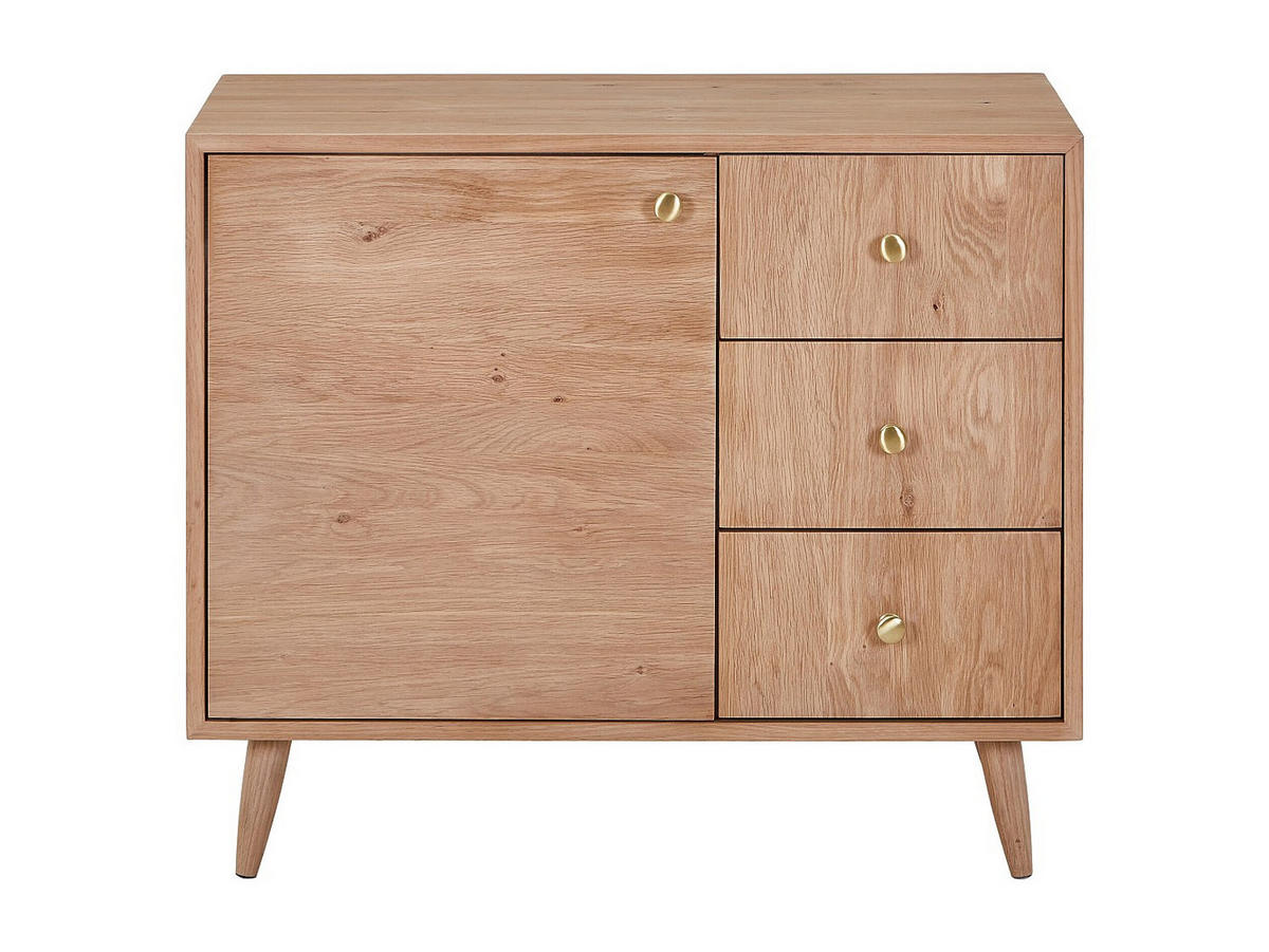 WASCHBECKENUNTERSCHRANK - 93cm x 50cm - Eiche - naturfarben hell - ZARENO - Naturfarben, Holz (93/80.5/50cm) - Vente-Unique